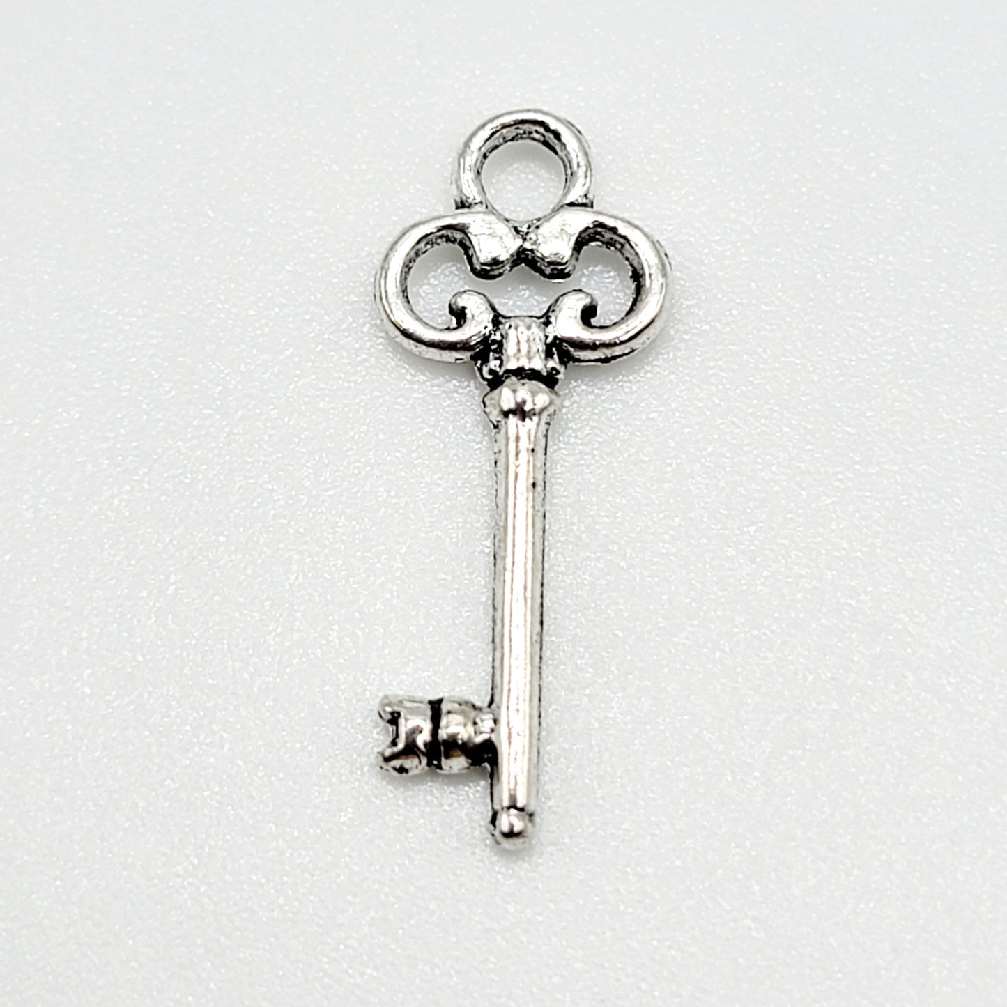 Key Charm Antique Silver Zinc Alloy Jewelry making . SKU# CR033