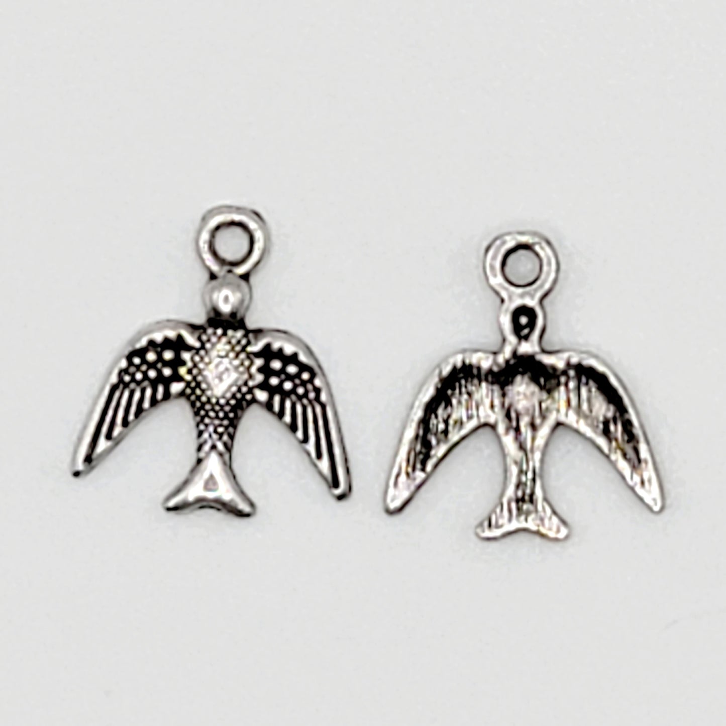 12pcs Antique Silver Bird Charm SKU# CR039