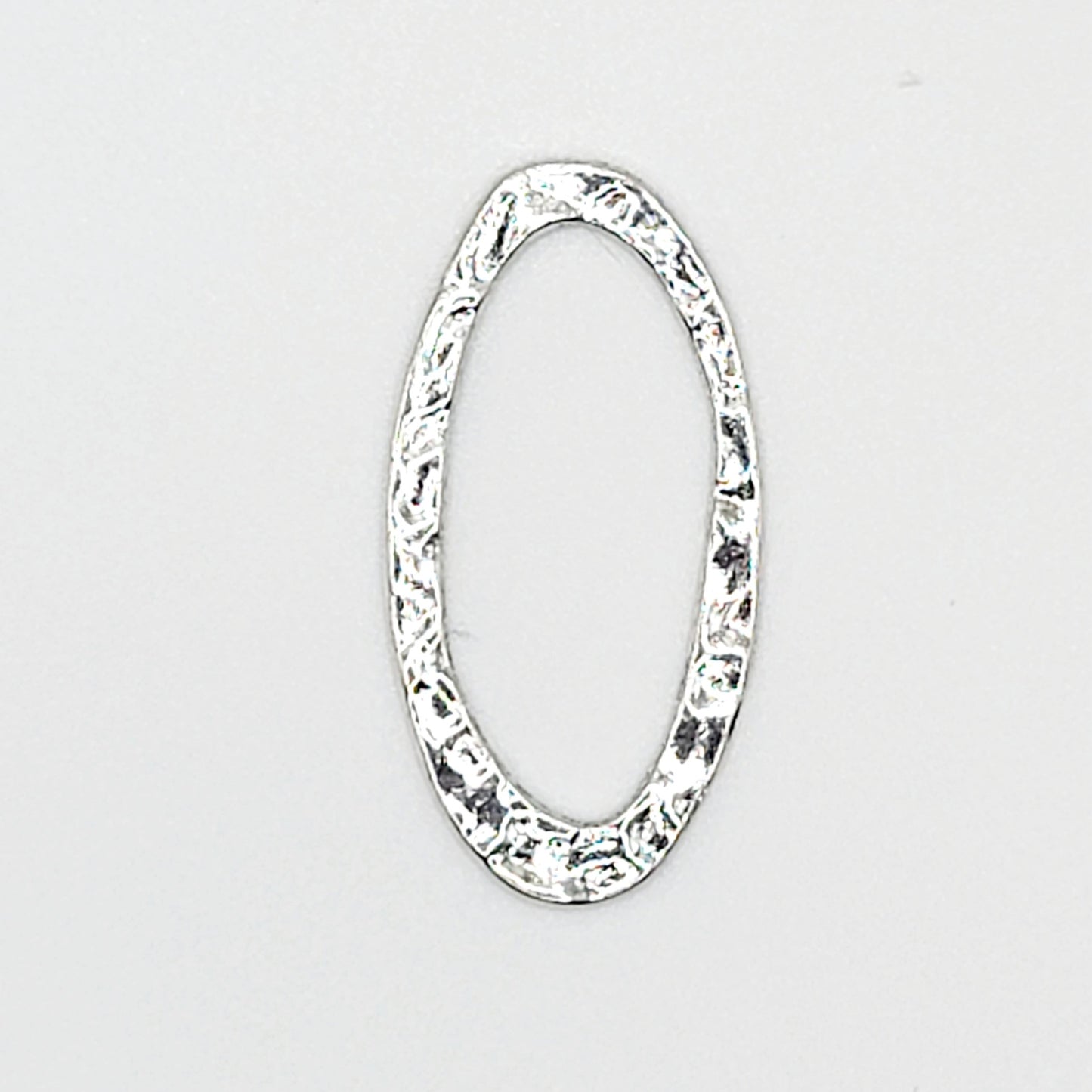 5 pcs Antique Silver Oval Hammered Link Chandelier Earring Pendant Connector SKU# CMP002