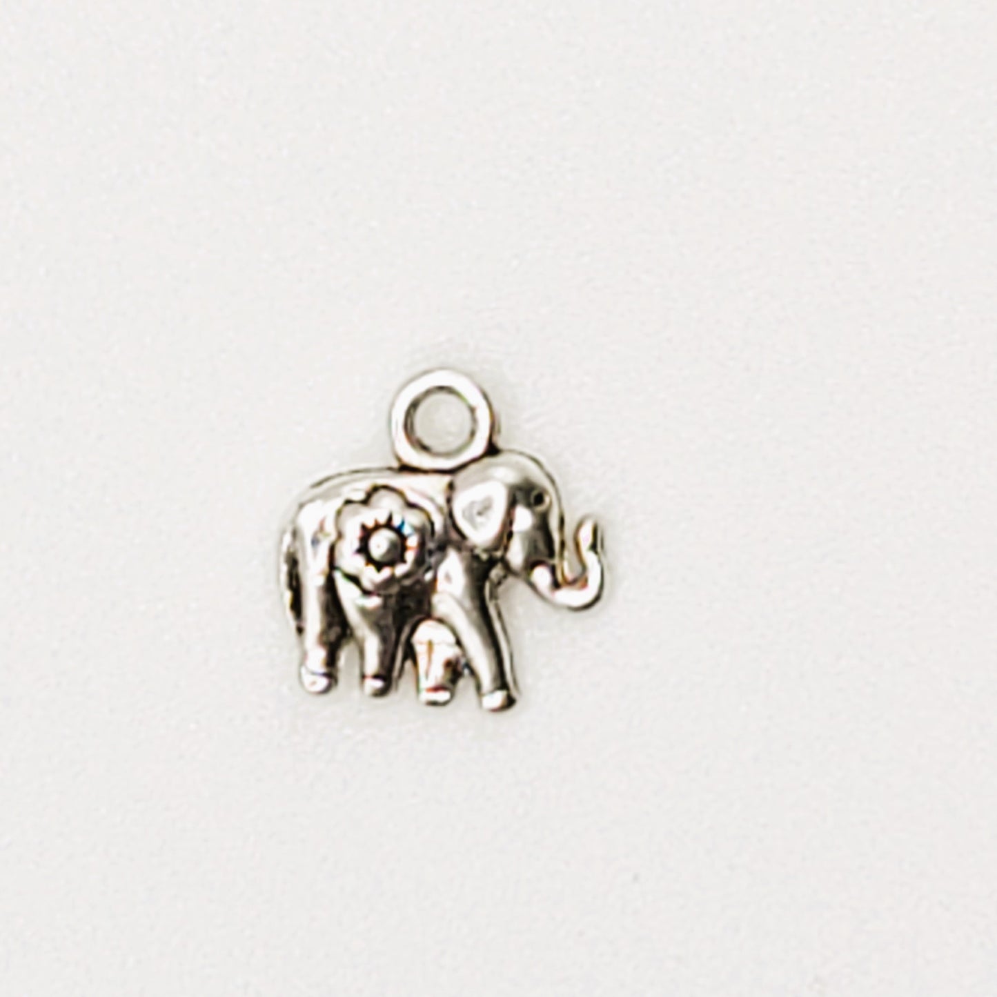 12 Pcs Small Elephant Antique Silver Charm SKU# CR010