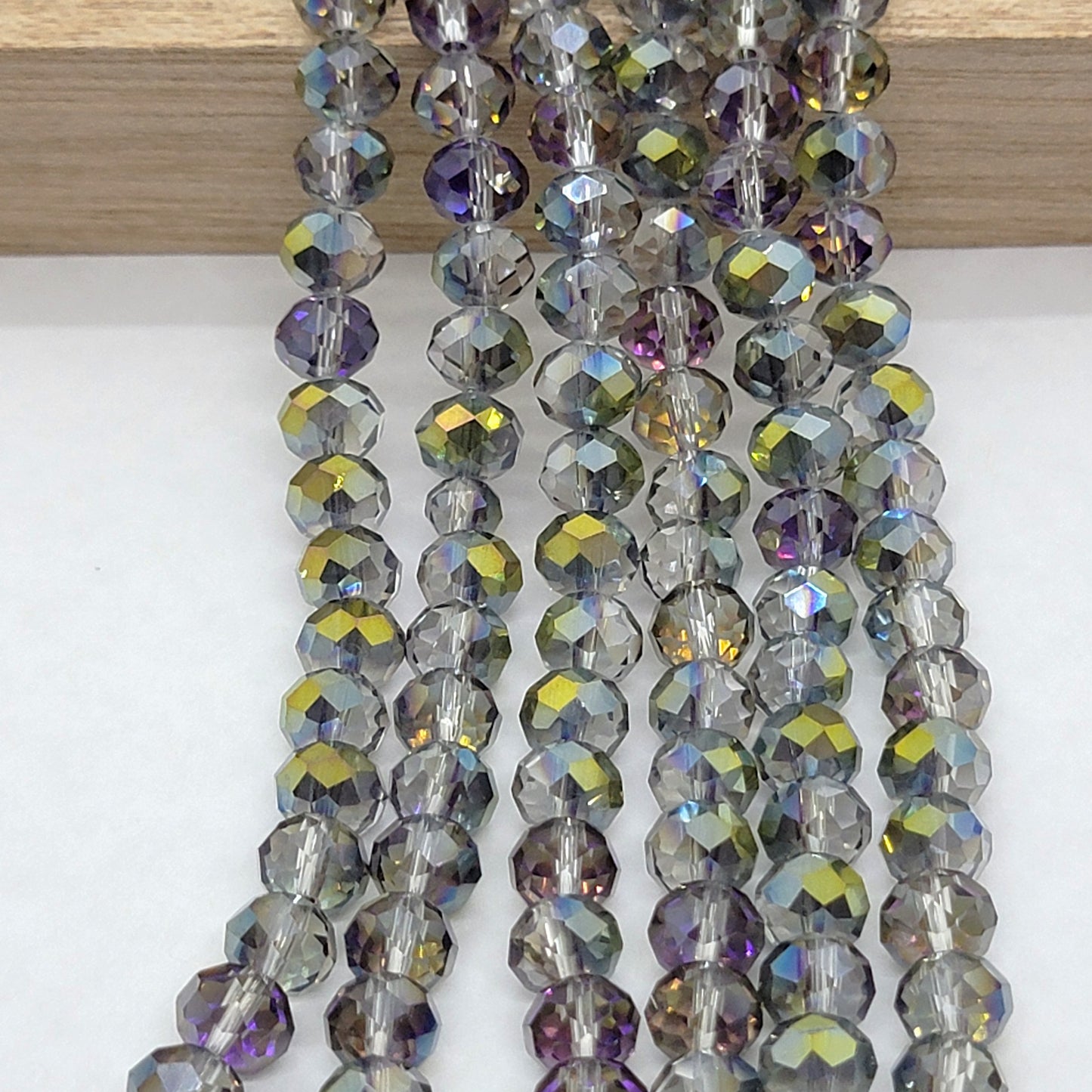 Rondelle Faceted Crystal Beads 8mm x 6mm
