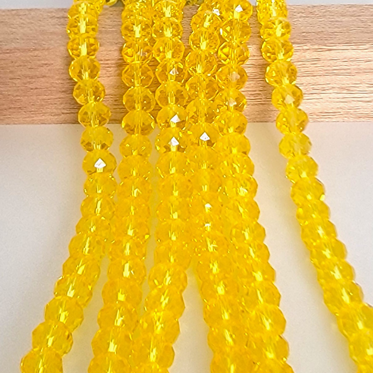 Crystal Glass Beads Faceted Rondelle 8mm x 6mm