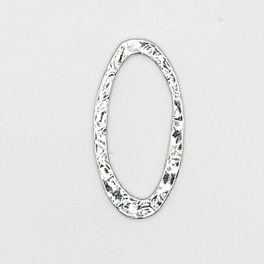 5 pcs Antique Silver Oval Hammered Link Chandelier Earring Pendant Connector   SKU# CMP002