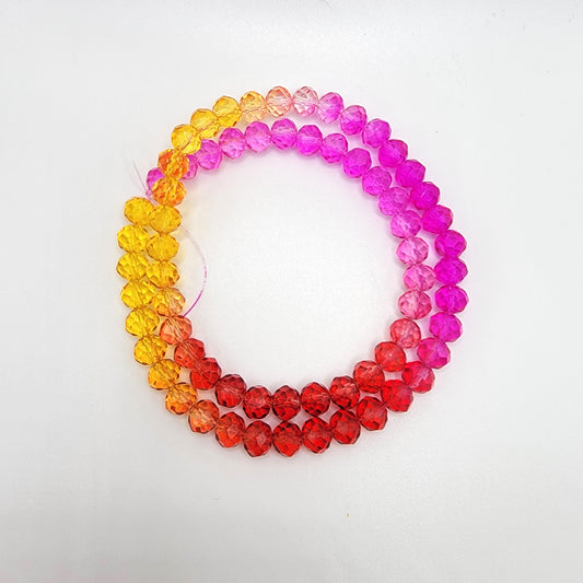 Crystal beads 8mm Faceted Rondelle Loose spacer beads Jewelry making.   SKU#  SBRON8-003