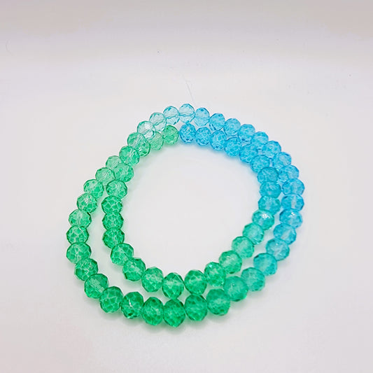 Crystal beads 8mm Faceted Rondelle Loose spacer beads Jewelry making.   SKU#  SBRON8-004