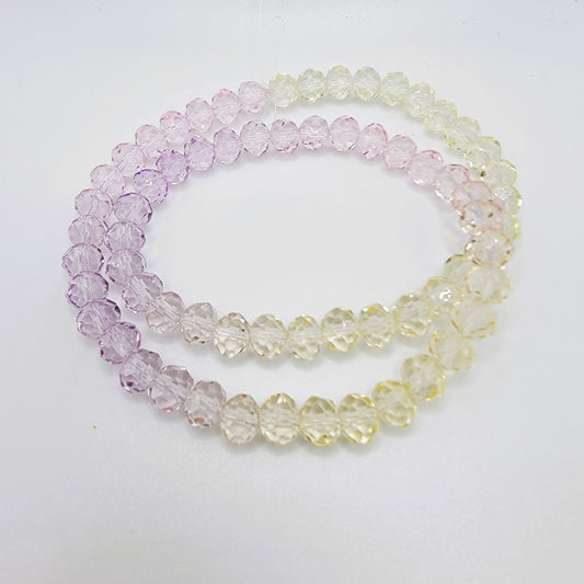 Crystal beads 8mm Faceted Rondelle Loose spacer beads Jewelry making.   SKU#  SBRON8-006