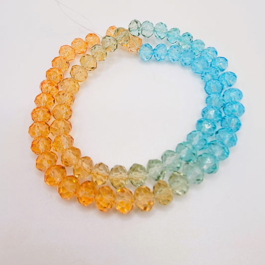 Crystal beads 8mm Faceted Rondelle Loose spacer beads Jewelry making.   SKU#  SBRON8-005