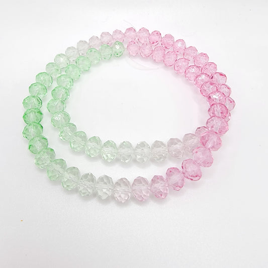 Crystal beads 8mm Faceted Rondelle Loose spacer beads Jewelry making.   SKU#  SBRON8-002