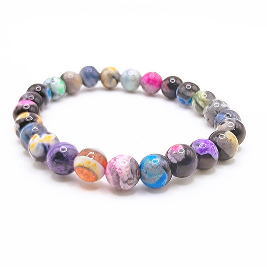 Mixed  Fire Agate Stone  Bracelet