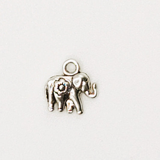 12 Pcs  Small Elephant Antique Silver Charm   SKU# CR010