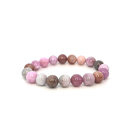 10mm Macaron Jade Stretch Bracelet - Handcrafted Jewelry