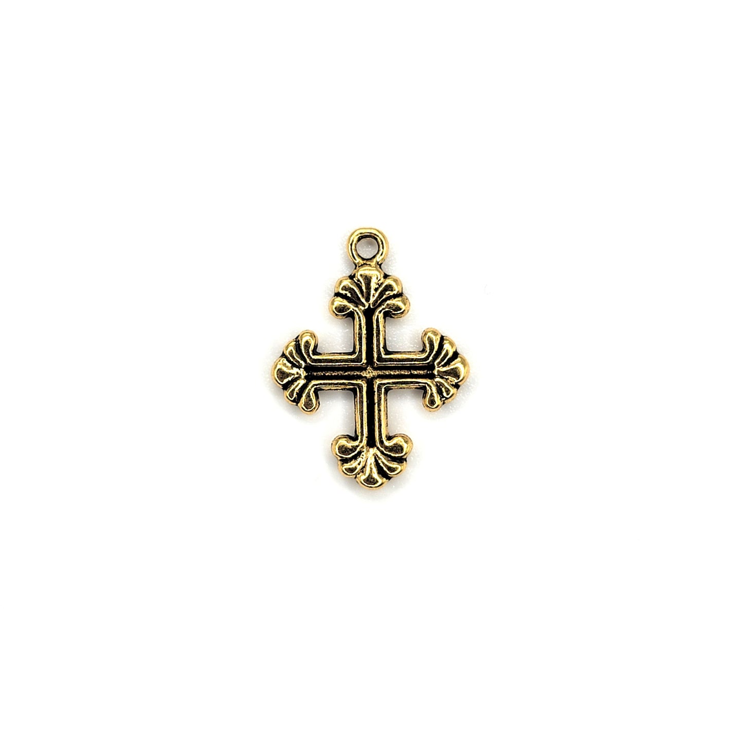 Antiqued Gold Cross CRS01  15x20mm