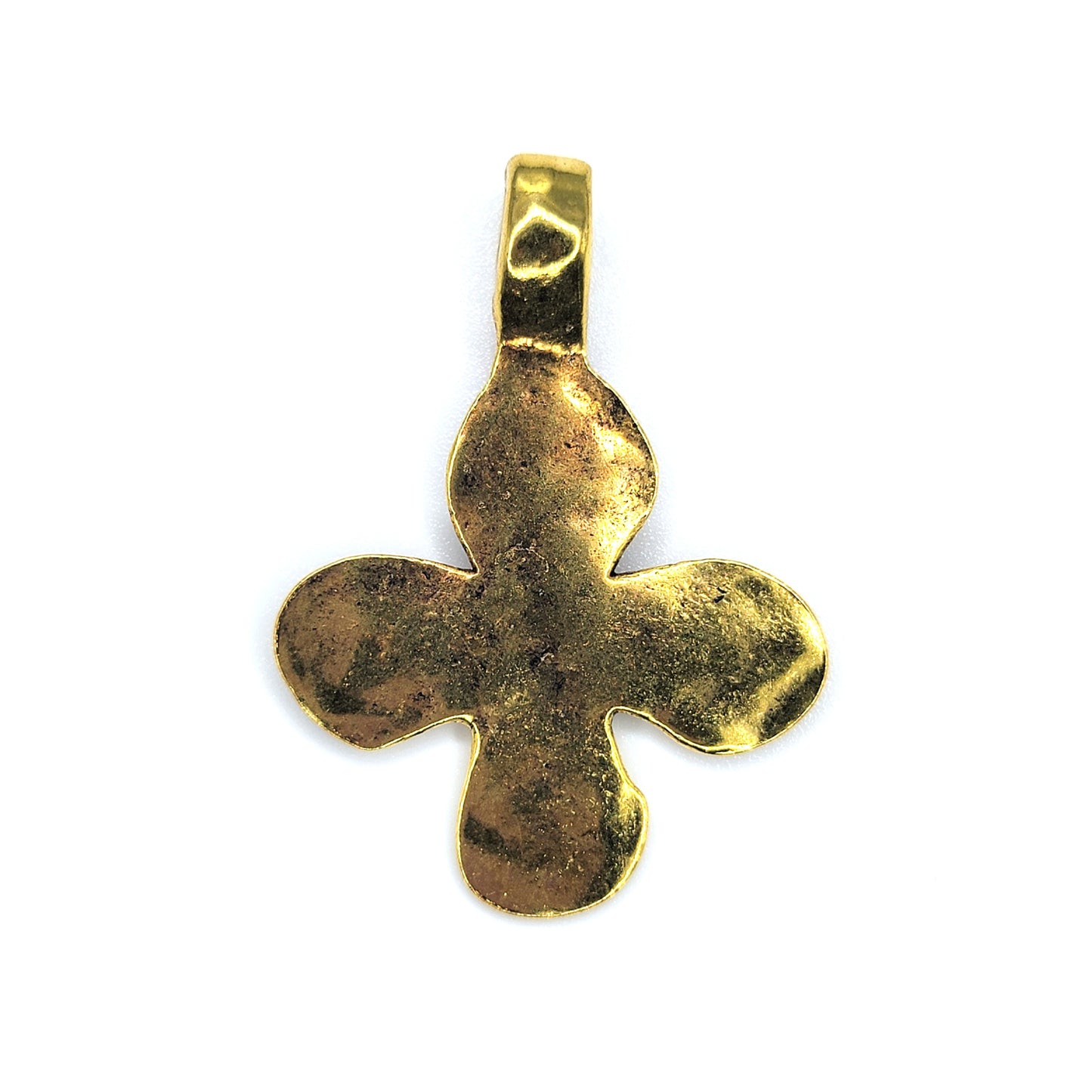 Antique Gold Hammered Cross