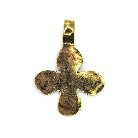 Antique Gold Hammered Cross