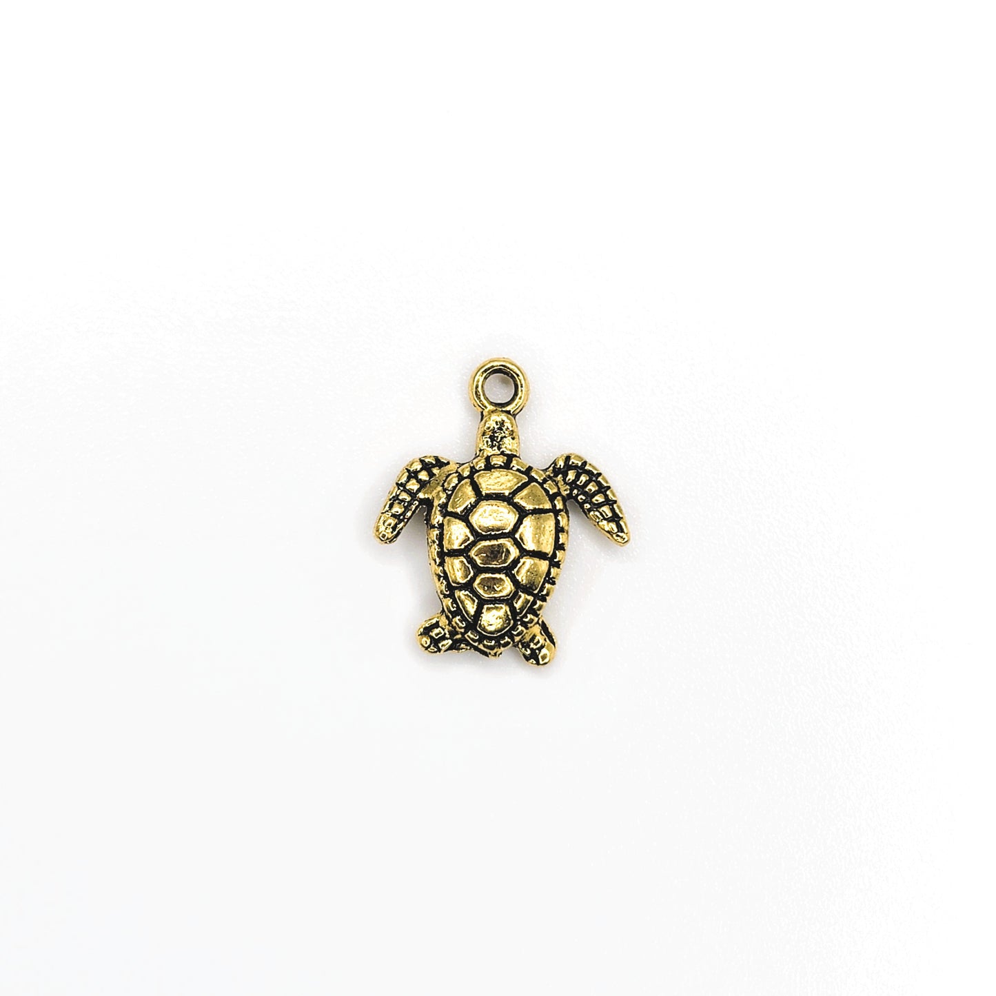 Antique Gold Turtle Charm