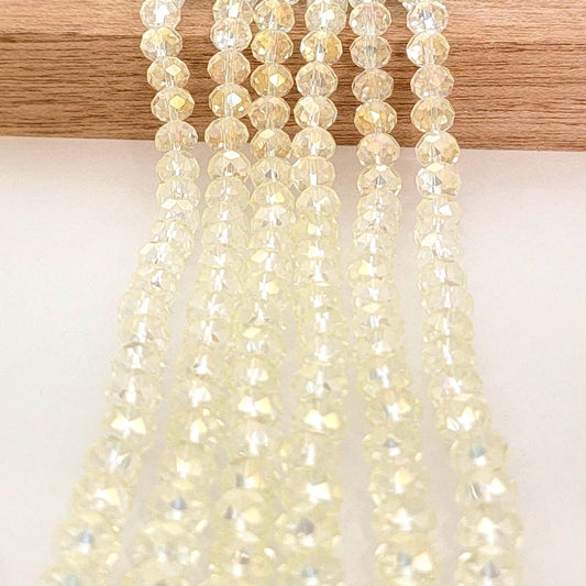 Crystal Glass Beads Faceted Rondelle 8mm x 6mm