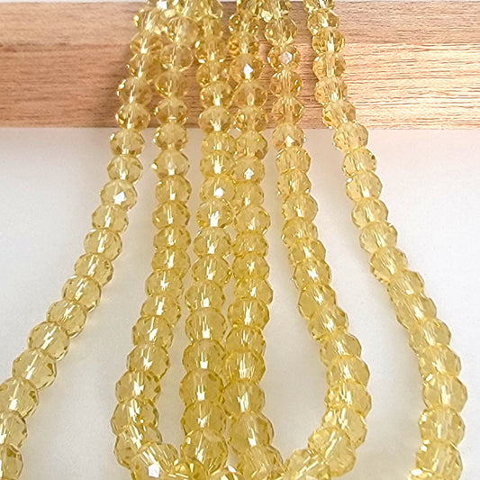 Crystal Glass Beads Faceted Rondelle 8mm x 6mm