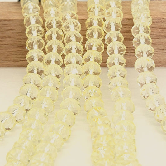Crystal Glass Beads Faceted Rondelle 8mm x 6mm