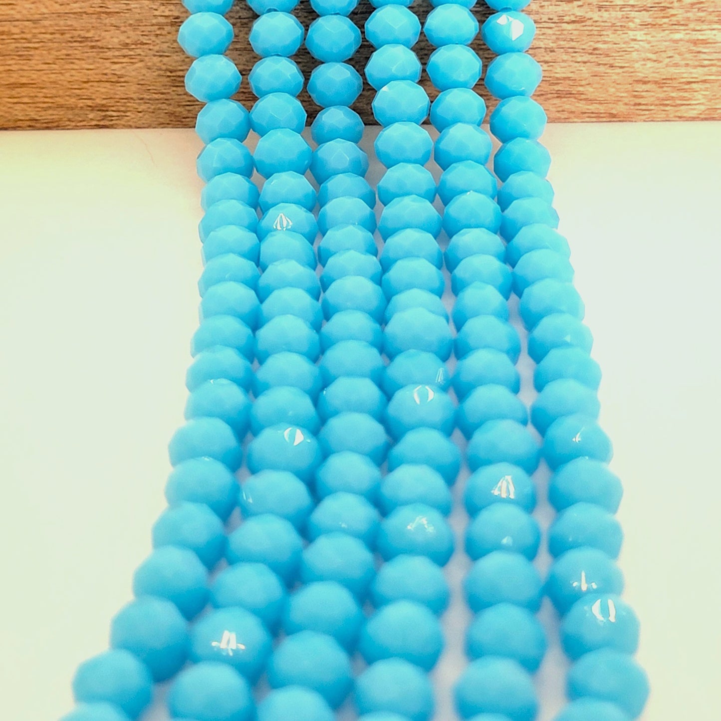 Crystal Glass Beads Faceted Rondelle 8mm x 6mm
