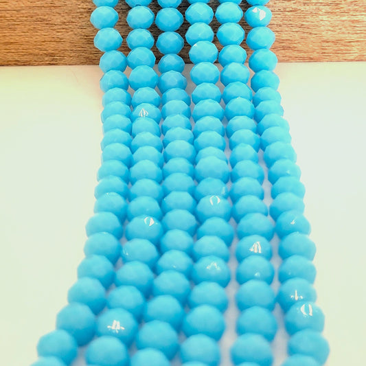 Crystal Glass Beads Faceted Rondelle 8mm x 6mm