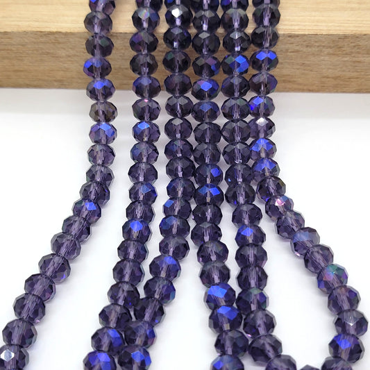 Crystal Beads Faceted Rondelle 8mm x 6mm