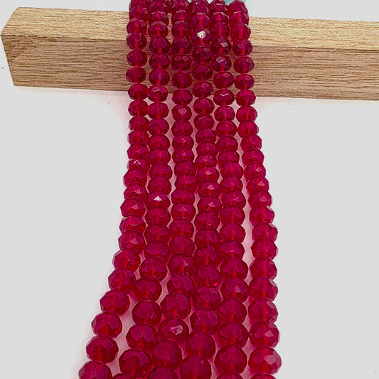 Crystal Glass Beads 8mm x 6mm