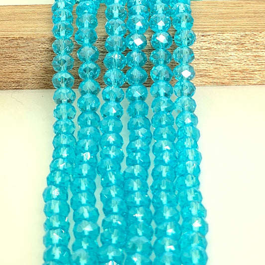 Crystal Glass Beads AB Faceted Rondelle 8mm x 6mm
