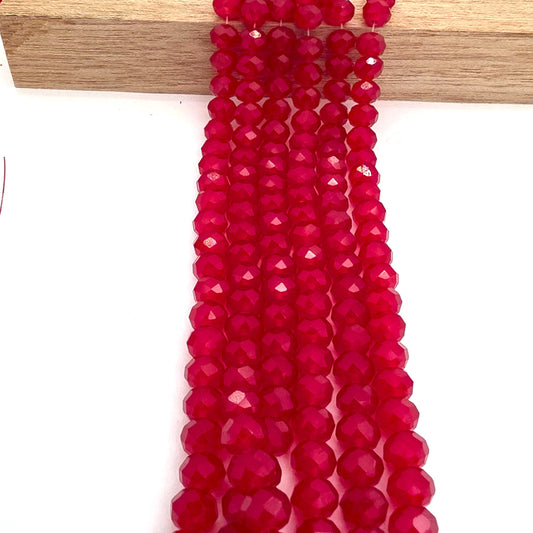 Crystal Glass Beads 8mm x 6mm