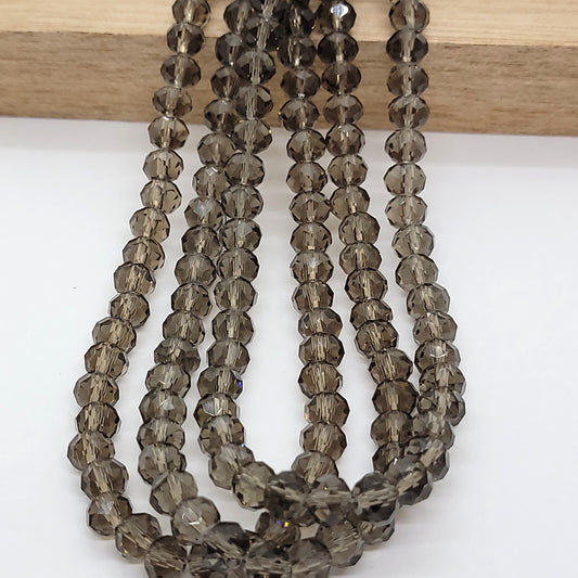 Rondelle Faceted Crystal Beads  8mm x 6mm