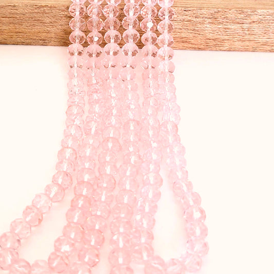 Crystal Glass Beads Faceted Rondelle 8mm x 6mm