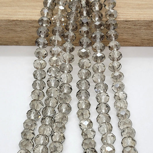 Rondelle Faceted Crystal Beads  8mm x 6mm