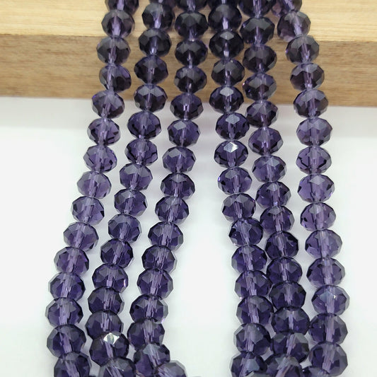 Crystal Beads Faceted Rondelle 8mm x 6mm