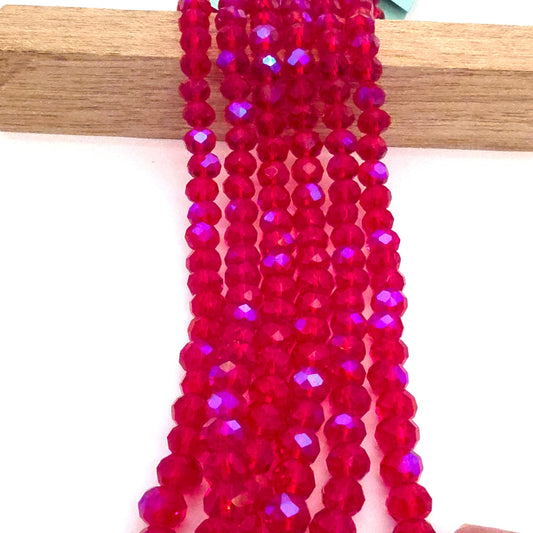Crystal Glass Beads 8mm x 6mm