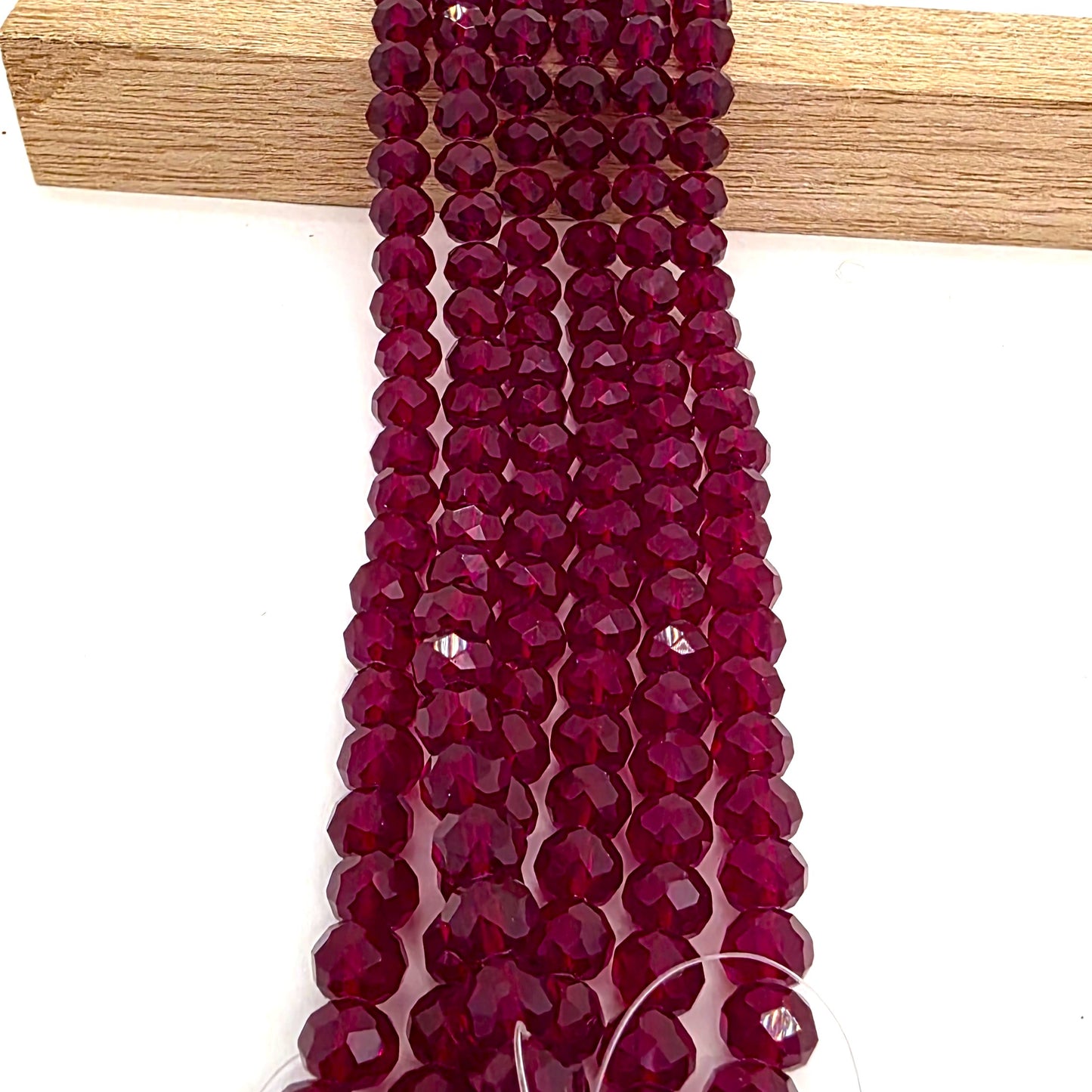 Crystal Glass Beads 8mm x 6mm