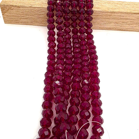 Crystal Glass Beads 8mm x 6mm