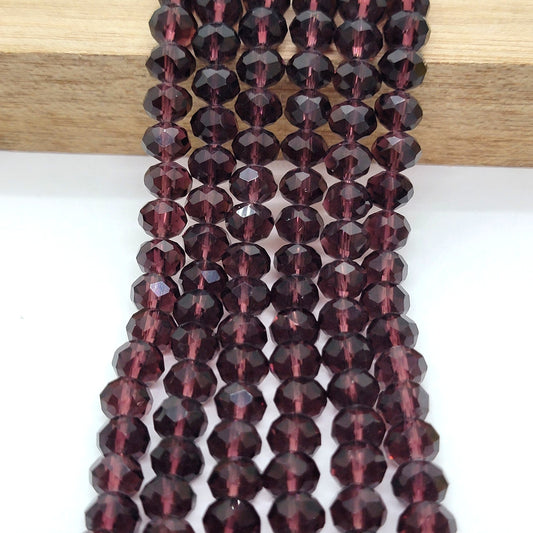 Crystal Beads Faceted Rondelle 8mm X 6mm