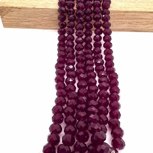 Crystal Glass Beads 8mm x 6mm